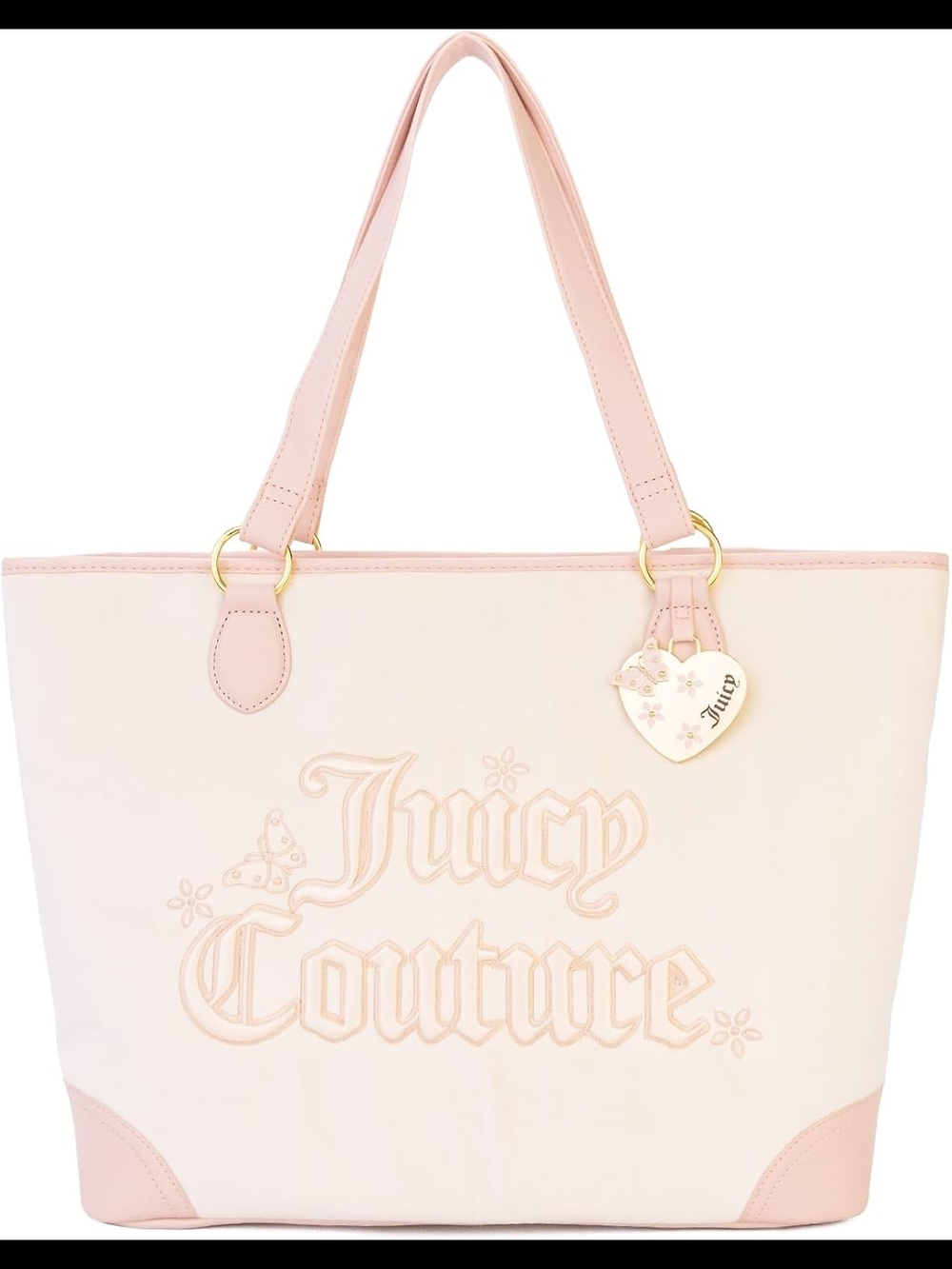 Juicy Couture Pale Pink Logo Tote with Heart Charm